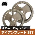50mm　25kg　アイアンプレート　2枚