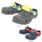 ショッピングクロックス キッズ クロックス（crocs）（キッズ）クラシック オールテレイン クロッグ グレー ネイビー 207458  ジュニア シューズ