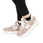 ニューバランス(new balance)(レディース)スニーカー 574+ WL574Z SM B ベージュ スポーツ カジュアル シューズ タウン 通勤 日常履き 厚底