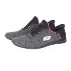 スケッチャーズ(SKECHERS)(レディース)カジュアルシューズ スリップインズ サミッツ ダズリング ヘイズ ブラック 149937W-BKMT スニーカー ハンズフリー