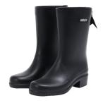 エーグル(AIGLE)(レディース)ミリカ ミッド ラバーブーツ ZZFNB67-001 ブラック レインブーツ 防水 耐久性 ハンドメイド