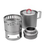 エバニュー(EVERNEW) クッカー キャンプ アウトドア ソロ Ti Mug pot 500 Stove set ECA538