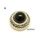 クリスタルコンチョ 大 黒 φ19mm 1ヶ 