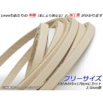 スムースレース フリーサイズ 無地 お好みの巾×170cm 2.5mm厚 1本[レザークラフトぱれっと] [価格変動品]  レザークラフト革ひも レー