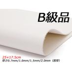 【B級切り革】ホワイトシュリンク（白なめし） 白 25×17.5cm 0.7mm/1.0mm/1.5mm/2.0mm（原厚） 1枚【メール便対応】 [