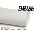 【B級切り革】EL牛純白 白 25×17.5cm 0.5mm/1.0mm/1.5mm/2.0mm 1枚【メール便対応】 [レザークラフトぱれっと]