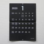 カレンダー 黒い紙 A3 2022年 1月始まり 白黒反転 中綴じ