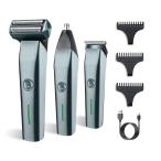 シェーバーメンズ ボディシェーバー 電気シェーバー バリカン 鼻毛カッター ヒゲトリマー 髭剃り 1台3役 多機能セット 腋毛/体毛/眉毛/すね毛/髪/フェイス用 Typ