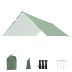 Color:A зеленый - квадратный _Size:S - 2.9x2.9m JEELAD брезент небо занавес затенитель от солнца водонепроницаемый брезент легкий кемпинг квадратный многофункциональный тент на землю палатка УФ фильтр .