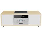 Color_木の色 WISCENTミニコンポ・セットコンポ CDプレーヤー レトロ/Bluetooth/FMステレオ/USB MP3再生/AUX入力、ヘッドフォンジャック、家庭用コンパクトONEBO