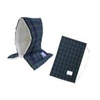 タータンチェック（グリーン） 防災ずきん専用カバー付 日本製（小学生から大人まで）Lサイズ 防災クッション（約30×46cm） (タータンチェック（グリーン）)