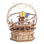 Style_惑星 ROKR 立体 パズル 木製 ウッド 3d オルゴール 子供 大人 向け 14歳+ イラスト説明書付き 星 暇つぶし 組み立て 工作 キット スチームパンク 小学生