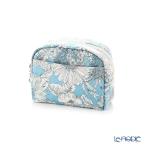 リバティプリント(LIBERTY PRINT)を使用したミニポーチ スウィムダンクレア サックスブルー 11×4×10cm 日本製
