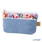 並行輸入品 フェイラー コスメポーチ アイーダ ホワイト ブルー 18×9cm