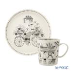 並行輸入品 アラビア(ARABIA) エミリア マグカップ300ml ＆ プレート19cm 2点セット 北欧