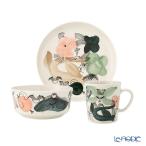 並行輸入品 アラビア(ARABIA)Kukka maa クッカマー／花園 3点セット マグカップ ＆ プレート ＆ ボウル 北欧