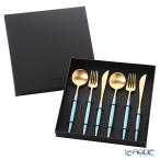 ショッピングターコイズ クチポール ゴア GOA ターコイズ／ゴールド テーブル6点セット マット仕上げ  おしゃれ カトラリー SNS