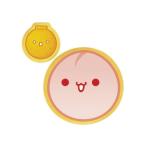 【デコポン と もも （補助パーツ付き）】 つみきゃら∞　スイカゲーム