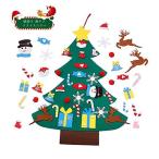 ELOKI クリスマス 飾り フェルトクリスマスツリー壁掛け 飾り、吊り紐付き 壁掛け クリスマス 飾り おしゃれ かわいい デコレーション