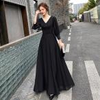 パーティードレス ロング 袖あり パーティードレス 大きいサイズ 3L 小さいサイズ 結婚式 ワンピース 結婚式 ドレス 結婚式お呼ばれドレス ロングドレス