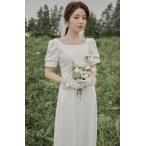 ウェディングドレス 白 ウェディングドレス 大きいサイズ 3L 4L ウェディングドレス 袖あり 半袖 シンプル ウエディングドレス