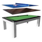  бильярдный стол стол для бизнеса для бытового использования 7 футов JBS Rustic 3in1 белый бильярд бассейн стол стол верх / теннисный стол имеется 