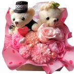 ウェディングベアー入り 結婚祝い プレゼント 花 フラワーギフト プリザーブドフラワーケーキ フラワーギフト
