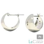 プラチナ 月甲ピアス10mm×13mm PT900 ピアス シルバー 月型甲丸 月甲 月甲型 甲丸 フープピアス シンプル  ジュエリー アクセサリー