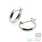ショッピングPT フープピアス PT900 3mm×10mm 月甲 甲丸 地金ピアス 両耳 かわいい ぷっくり 小さめ 日本製 両耳用 レディース シンプル ギフト 贈り物