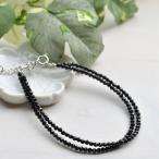 Yahoo! Yahoo!ショッピング(ヤフー ショッピング)ブラックスピネル2連ブレスレット　品質グレードアップでさらにキラキラ