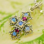 ショッピングルビー 碌山 オパール&ルビーペンダントトップ　ヨーロッパアンティーク調のロマンティックデザイン RP 403P0022-RB