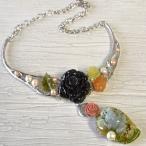 1点ものカービング翡翠ペンダントネ...