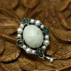 碌山翡翠シードパールブローチペンダ...