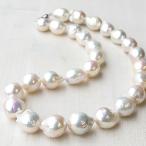 15mmバロック淡水真珠ネックレス...