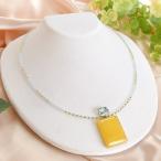 ロイヤルアンバー ブルートパーズ ペンダント ネックレス　希少な乳白色の大粒琥珀と爽やかな上質トパーズ ポーランド産