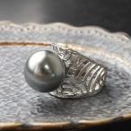 Yahoo! Yahoo!ショッピング(ヤフー ショッピング)14mm 黒蝶真珠 フリーサイズ リング KA59 P005R114