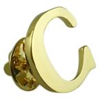  значок булавка zlaperu булавка брошь алфавит initial инициалы C Gold почтовая доставка бесплатная доставка 