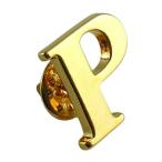  значок булавка zlaperu булавка брошь алфавит initial инициалы P Gold почтовая доставка бесплатная доставка 