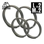 TITAN MANIA titanium любитель кольцо для ключей титановый серый L размер 2 шт +M размер 2 шт мужской модный брелок для ключа простой супер-легкий 2 -слойный кольцо металлические принадлежности 