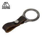 TITAN MANIA titanium любитель брелок для ключа "умный" ключ титановый kalabina легкий крепкий кольцо мужской модный упаковочный пакет имеется ( серебряный / кожа ремень : темно-коричневый )