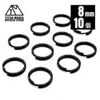 TITAN MANIA titanium любитель 2 -слойный кольцо кольцо для ключей титановый черный 8mm×10 шт супер-легкий крепкий ржавчина . сильный 2 -слойный круг can split кольцо 