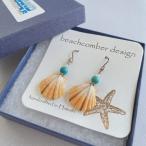 Yahoo! Yahoo!ショッピング(ヤフー ショッピング)40％OFF／beach comber design／14kgf サンライズシェル・ターコイズ ピアス