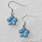 ハワイアンジュエリー ピアス シルバー925 ターコイズ・プルメリアピアス　【送料無料】