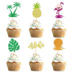 Keaziu тропический капкейк topa- Гаваи aro Hal au капкейк pick фламинго цветок слива лист ананас лето Гаваи 