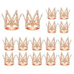 Fulanfudi 16 шт Mini Crown кекс topa- Crown Tiara кекс topa- baby Princess Tiara Crown стразы 