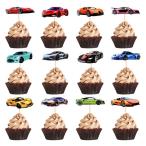 24 шт гоночный автомобиль капкейк to Parker pa- чайная чашка кекс pick гоночный автомобиль rider Thema капкейк украшение baby 