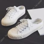 スリッポン かかとなし レディース ミュール スニーカー カジュアルシューズ キャンバス 軽量 通気 日常着用 厚底スニーカー 歩きやすい デッキシューズ