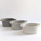 収納かご コットンロープバスケット 折り畳み式 ハンドル付き 収納バッグ おもちゃ収納 服収納 タオル収納 果物収納 小物入れ ホーム 家庭用 小物収納 楕円形