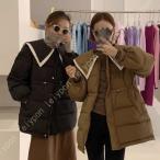 セーラー襟 コート レディース 長袖 ジャケット 可愛い ゆったり カジュアル 通勤 通学 冬服 森ガール 春秋 体型カバー ダウンコート ダウンジャケット