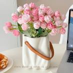 新生活 フェイクグリーン 造花 薔薇 インテリア 花瓶付き フラワーアレンジメント ブーケ 仏花 引越し祝い 結婚祝い 退職祝い 大人空間仏花 供花 お供え 花束